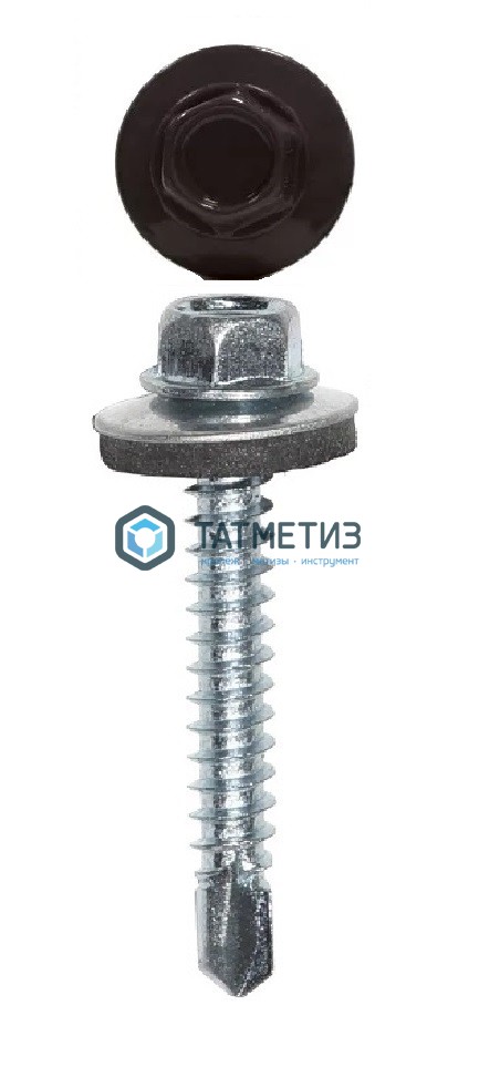 Саморез окраш.кров. 4,8х35 /8019/ темно-корич (200 шт/уп) D -  магазин «ТАТМЕТИЗ»