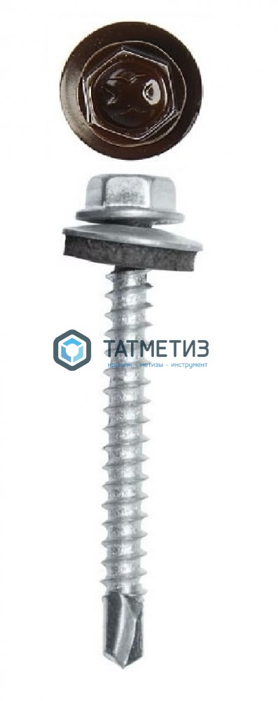 Саморез окраш.кров. 4,8х50 (51) /8017/ DAXMER MS (10х150) -  магазин «ТАТМЕТИЗ»