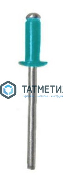 Заклепки ZK ал/ст 4,0x10 RAL 5021 (1000 шт/уп) ТК -  магазин «ТАТМЕТИЗ»