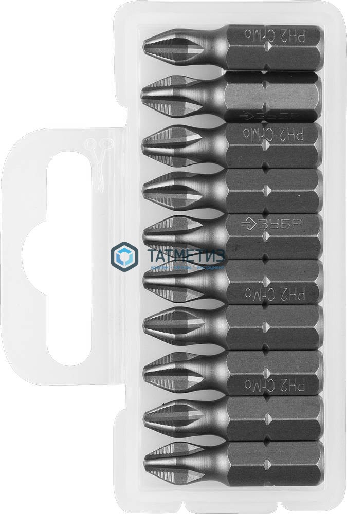 Бита  PH2- 25, ЗУБР, КОВАНЫЕ 10 шт/уп -  магазин «ТАТМЕТИЗ»