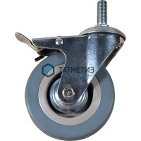 Колесо поворотные с болтом и тормозом (светло-серые) d 125 мм -  магазин крепежа «ТАТМЕТИЗ»