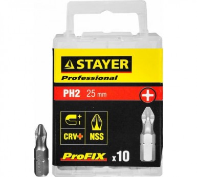 Биты STAYER, хвостовик C 1/4", TORX 8, 25мм, 10шт -  магазин крепежа  «ТАТМЕТИЗ»